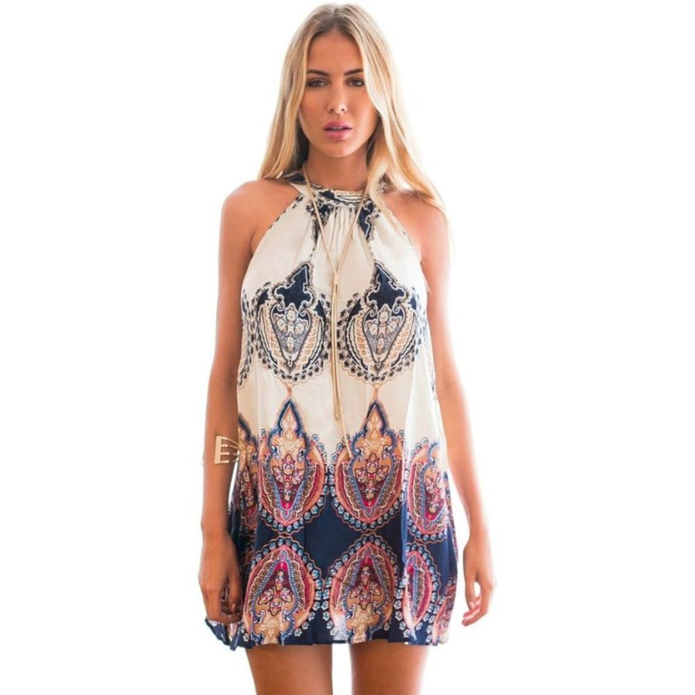 Lookbook Store Women's Summer Vintage Baroque Printed Shift Dress US 4